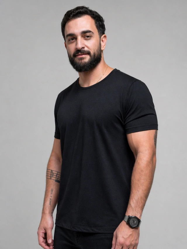CAMISETA TECH MODAL - PRETA